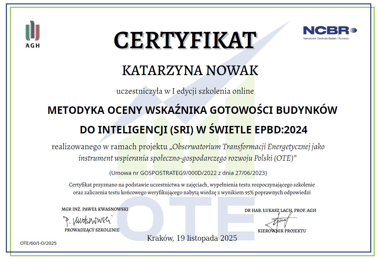 Szkolenie z zakresu Smart Readiness Indicator (SRI)